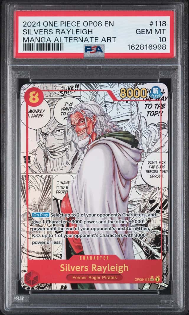 2024 One Piece Two Legends Manga Alternate Art Silvers Rayleigh #OP08118