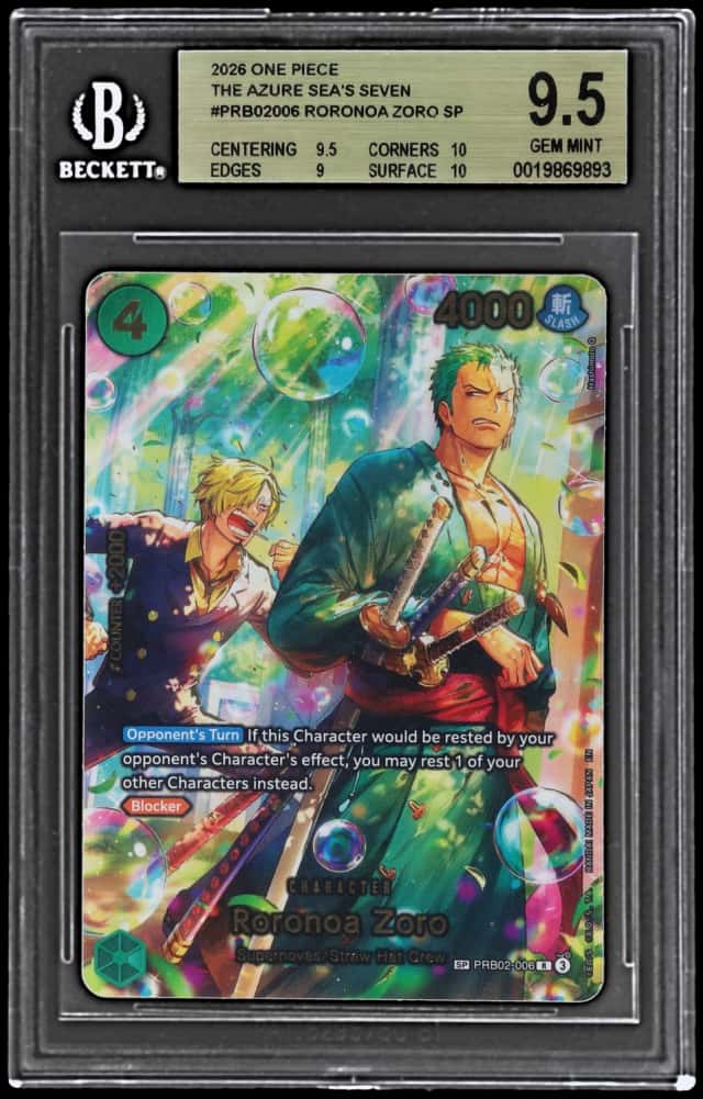 2026 One Piece the Azure Sea's Seven Special Alternate Art Roronoa Zoro #PRB02-006
