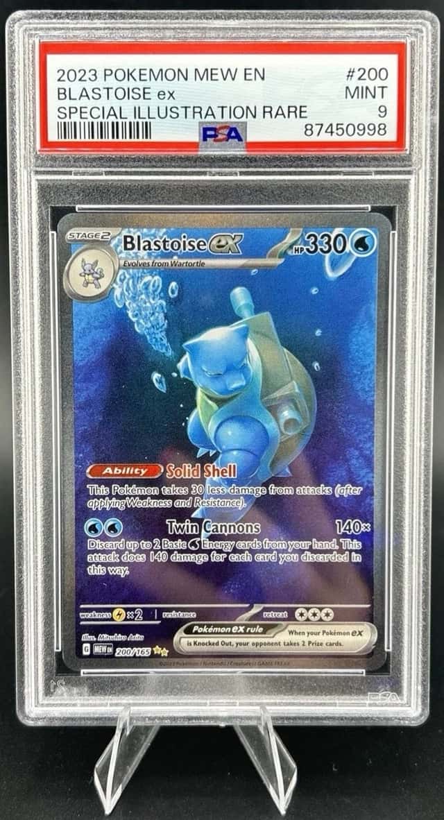 Pokemon 2023 Blastoise ex 200/165 SIR Scarlet & Violet 151 PSA 9