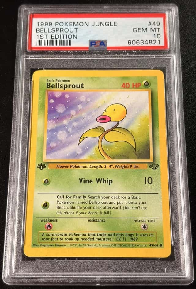 1999 Pokemon Jungle #49 Bellsprout 1st Edition PSA 10 GEM MINT