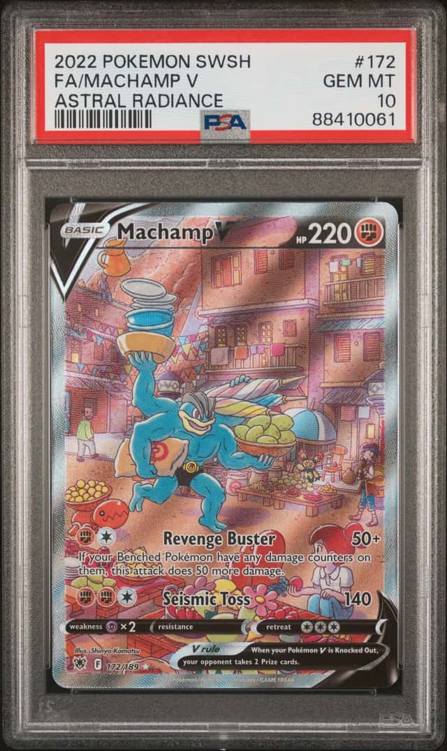 2022 Pokemon Astral Radiance #172 Machamp V Full Art PSA 10 GEM MINT