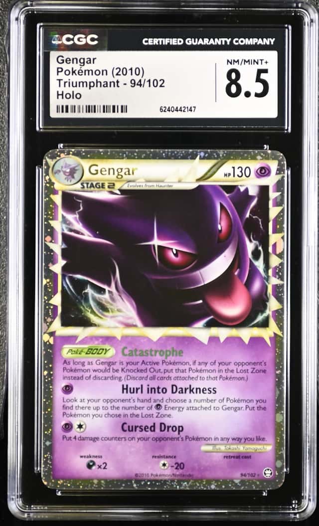 2010 Pokemon Triumphant #94 Gengar Holo CGC 8.5 NM-MT+