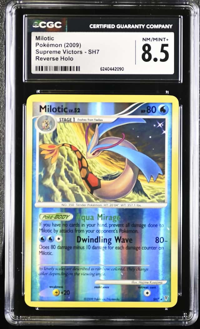 2009 Pokemon Supreme Victors #SH7 Milotic Reverse Holo CGC 8.5 NM-MT+