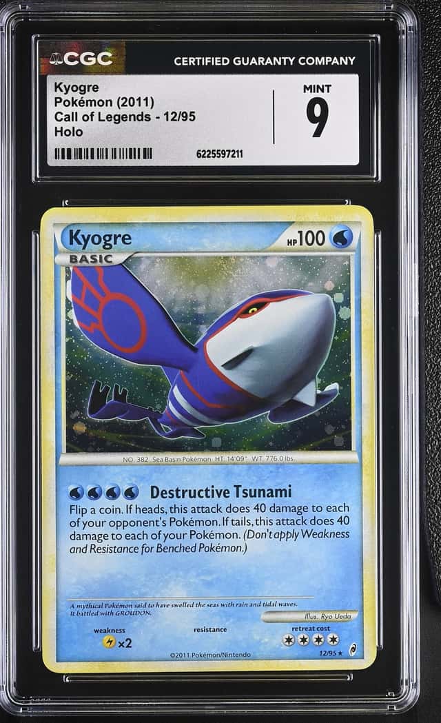 2011 Pokémon Kyogre Holo Call of Legends #12/95 CGC 9