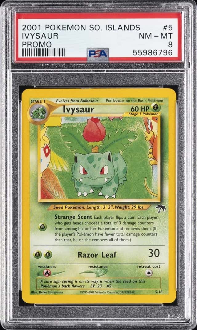 2001 POKEMON SOUTHERN ISLANDS PROMO #5 IVYSAUR PSA 8