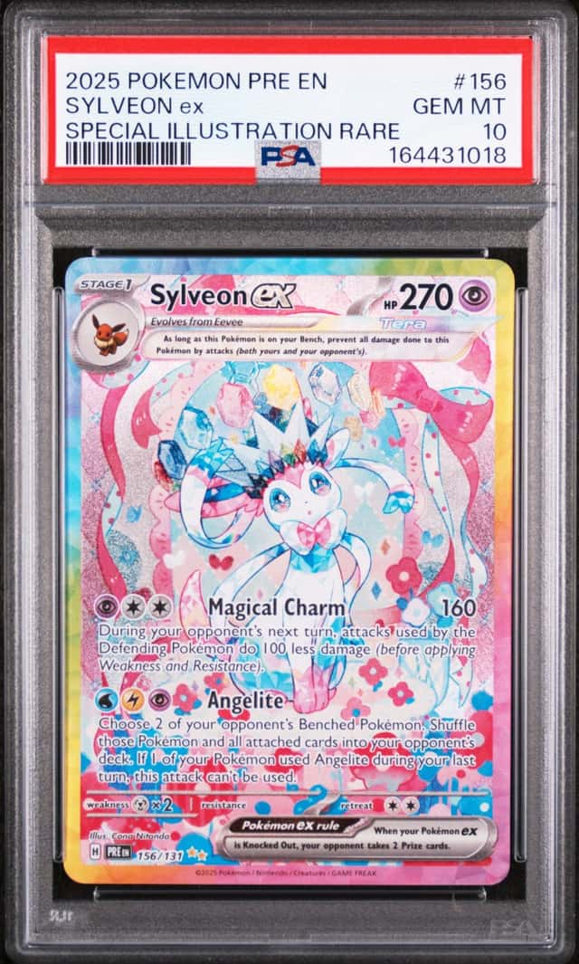 2025 Pokemon Prismatic Sylveon ex Special Illustration Rare #156/131 PSA 10