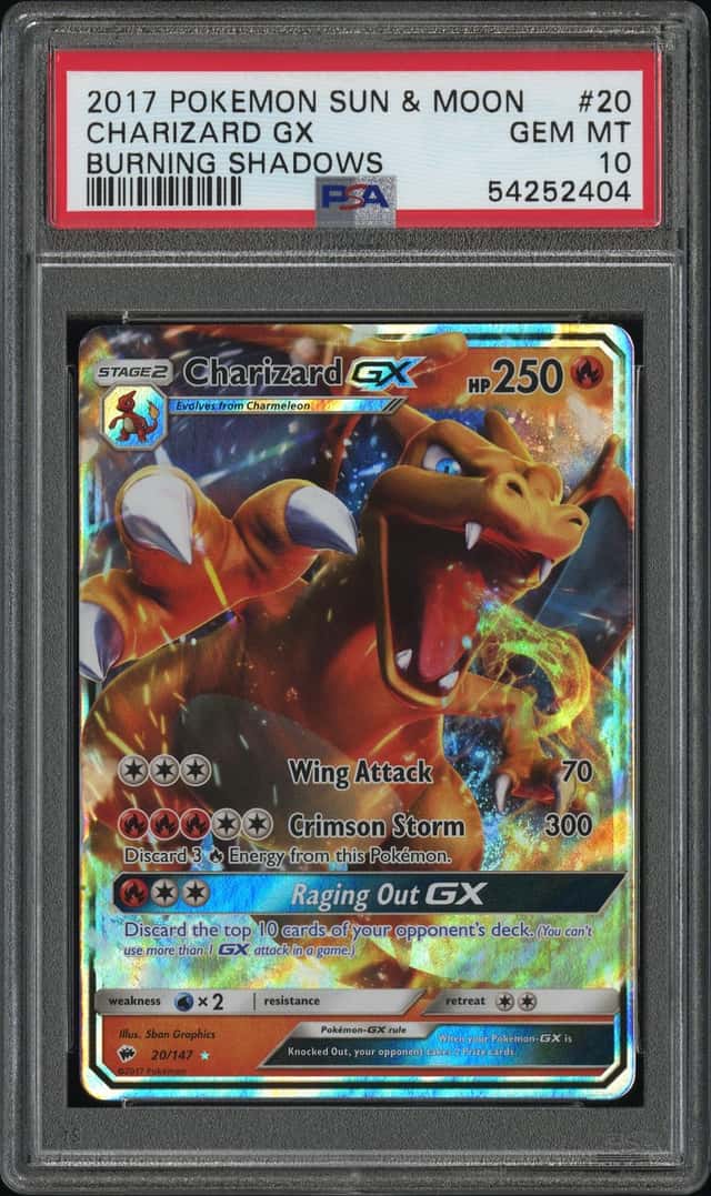 Charizard GX 20/147 Pokemon 2017 Burning Shadows Ultra Rare PSA 10 Gem Mint 