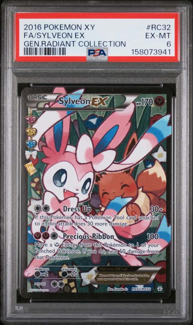 2016 Pokemon XY Generations Radiant Collection #RC32 FA Sylveon EX PSA 6 EX-MT