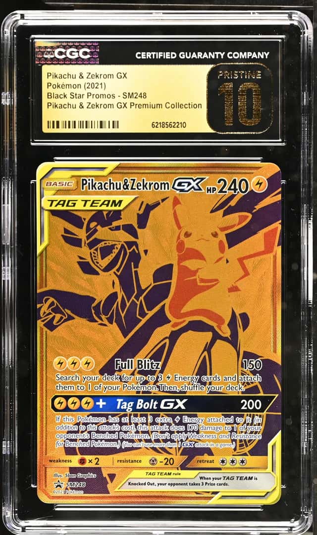 Pokemon SM Black Star Promos Pikachu & Zekrom Tag Team #SM248 CGC 10 PRISTINE