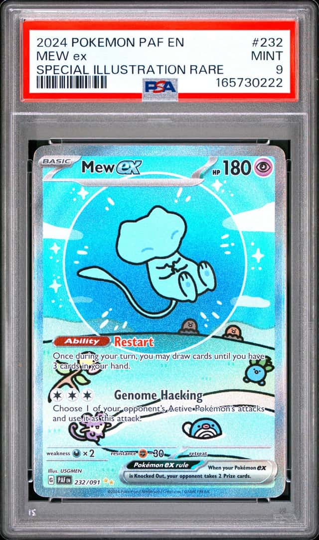 2024 Pokemon Paldean Fates Mew ex Special Illustration Rare #232/091 PSA 9