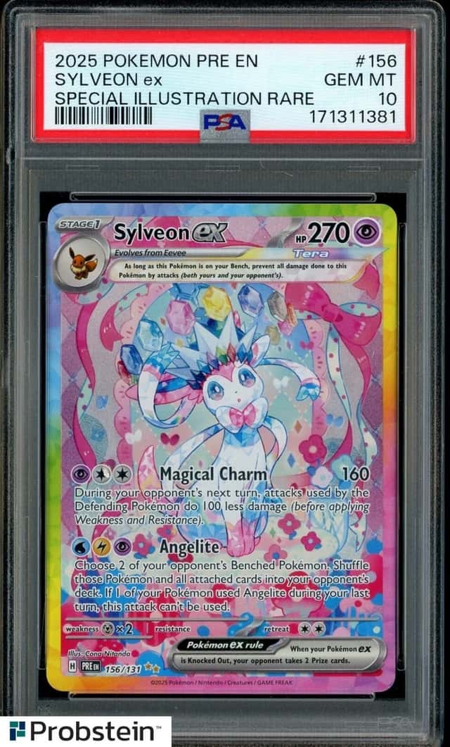 2025 Pokemon Pre En Special Illustration Rare #156 Sylveon Ex PSA 10 GEM MINT