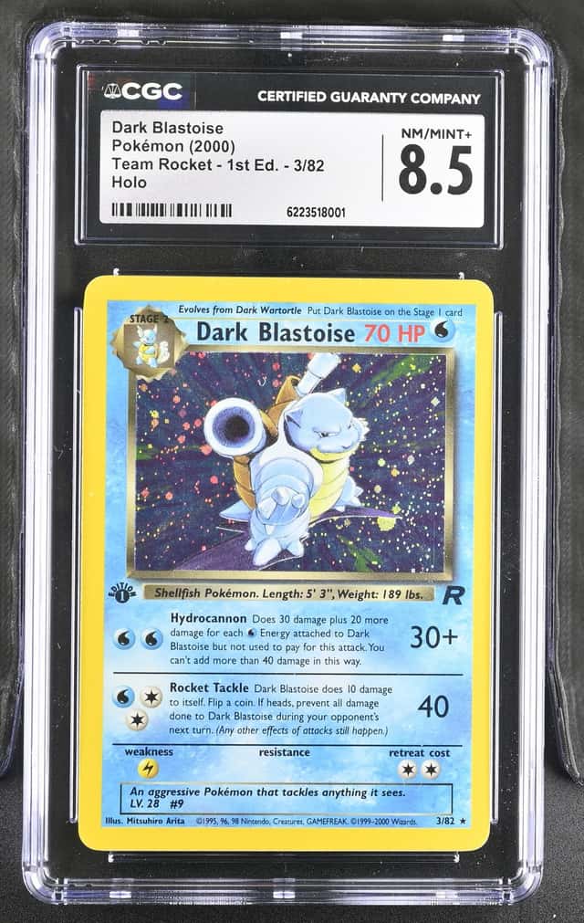 Pokemon Dark Blastoise Team Rocket 1st Edition 3/82 Holo CGC 8.5