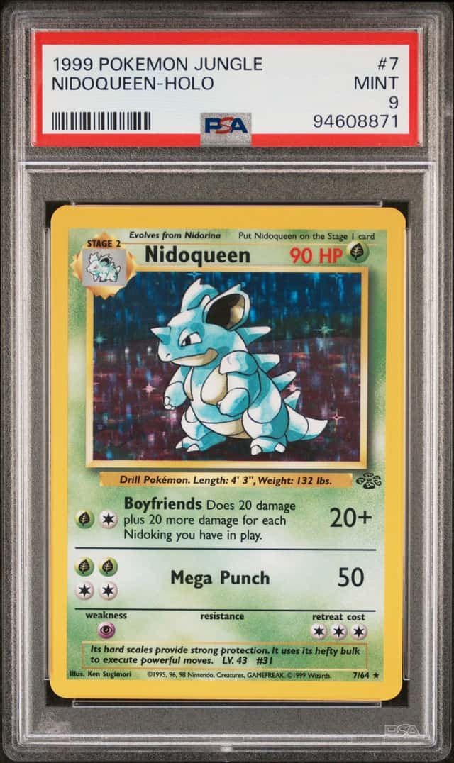 NIDOQUEEN 1999 POKEMON JUNGLE 7/64 HOLO RARE PSA 9 Q3963-6