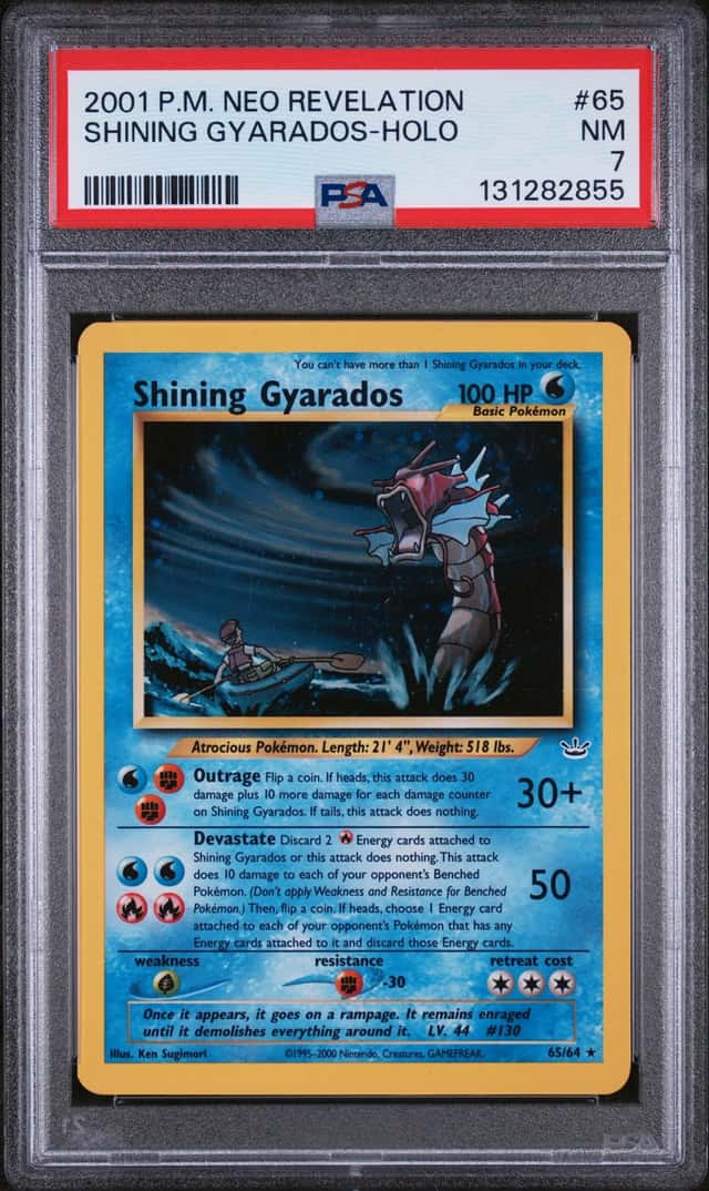 Shining Gyrados Holo #65 Neo Revelation PSA 7