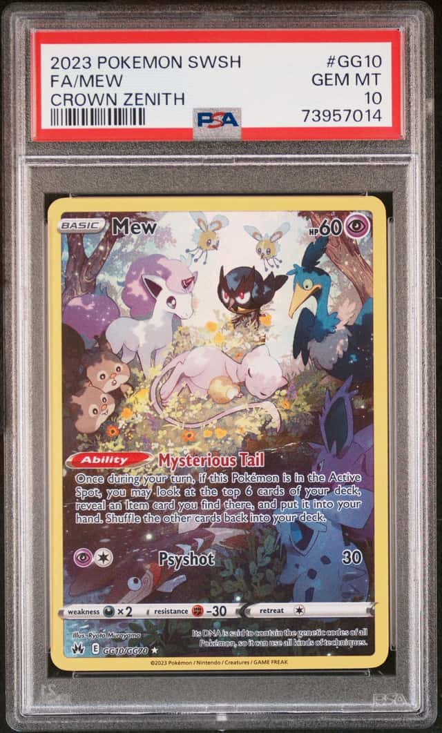 Pokemon Mew GG10/GG70 Crown Zenith Galarian Gallery Full Art Holo PSA 10