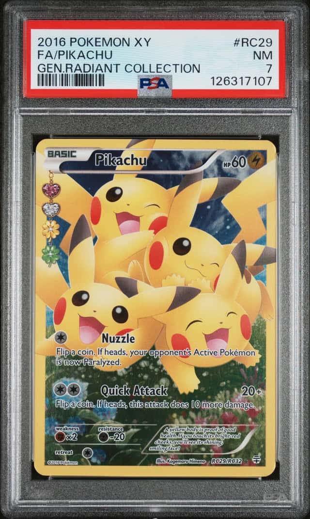 Pokemon 2016 Pikachu RC29/RC32 Full Art Generations PSA 7