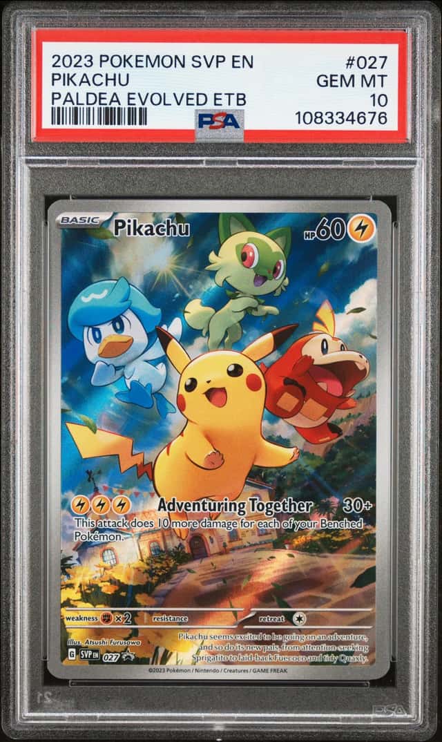 Pokemon SV Black Star Promos Pikachu 2023 #027 PSA 10 GEM MINT