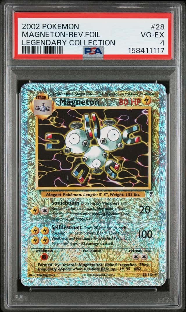 2002 Pokemon Legendary Collection Magneton Reverse Holo #28/110 PSA 4