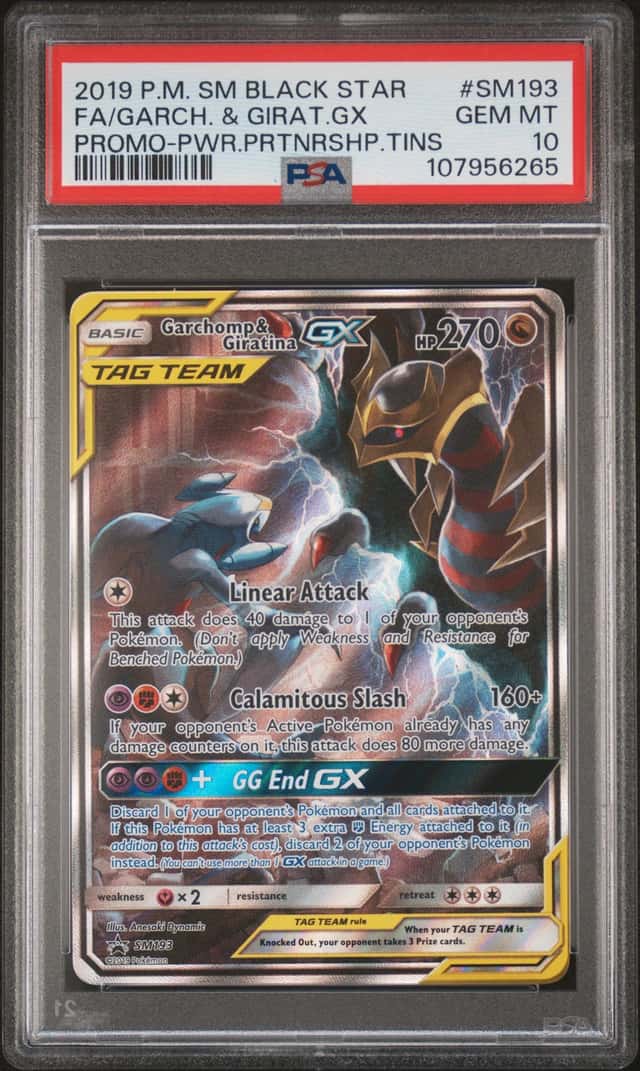 GARCHOMP & GIRATINA GX 2019 POKEMON SM BLACK STAR PROMO SM193 PSA 10 Q0895