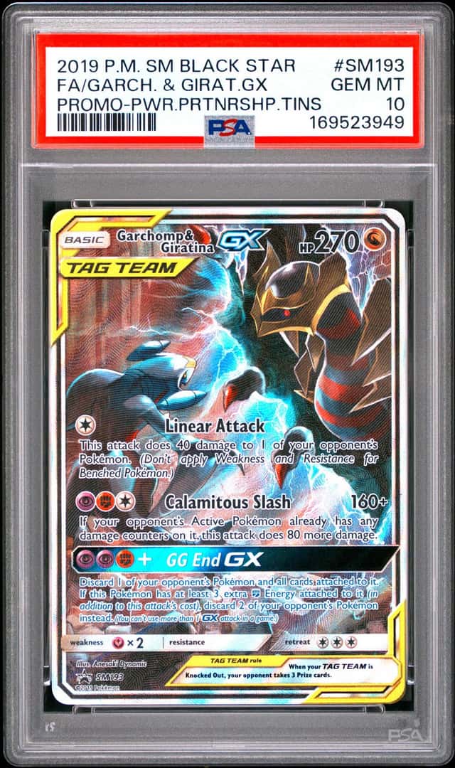 Pokemon Garchomp & Giratina Gx Promo SM193 Power Partnership Tins PSA 10