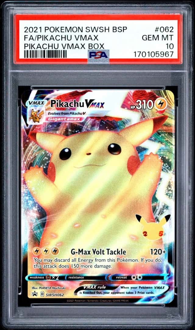 Pokemon Pikachu Vmax Swsh Black Star Promo 062 Bx. PSA 10 Gem Mint