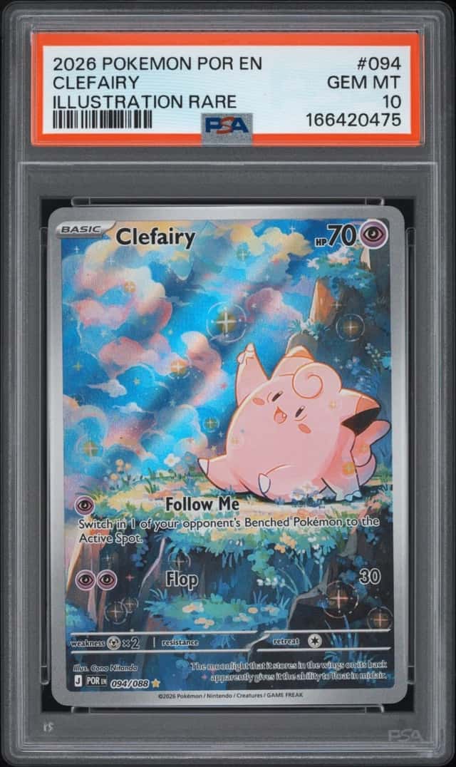 2026 POKEMON POR EN-PERFECT ORDER ILLUSTRATION RARE #094 CLEFAIRY PSA 10