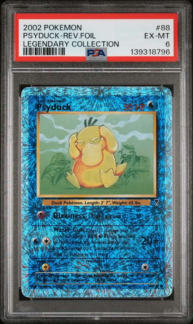 2002 Pokemon Legendary Collection Reverse Foil Psyduck #88