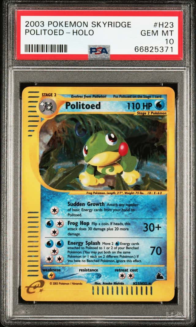 2003 Pokemon Skyridge Holo Politoed #H23