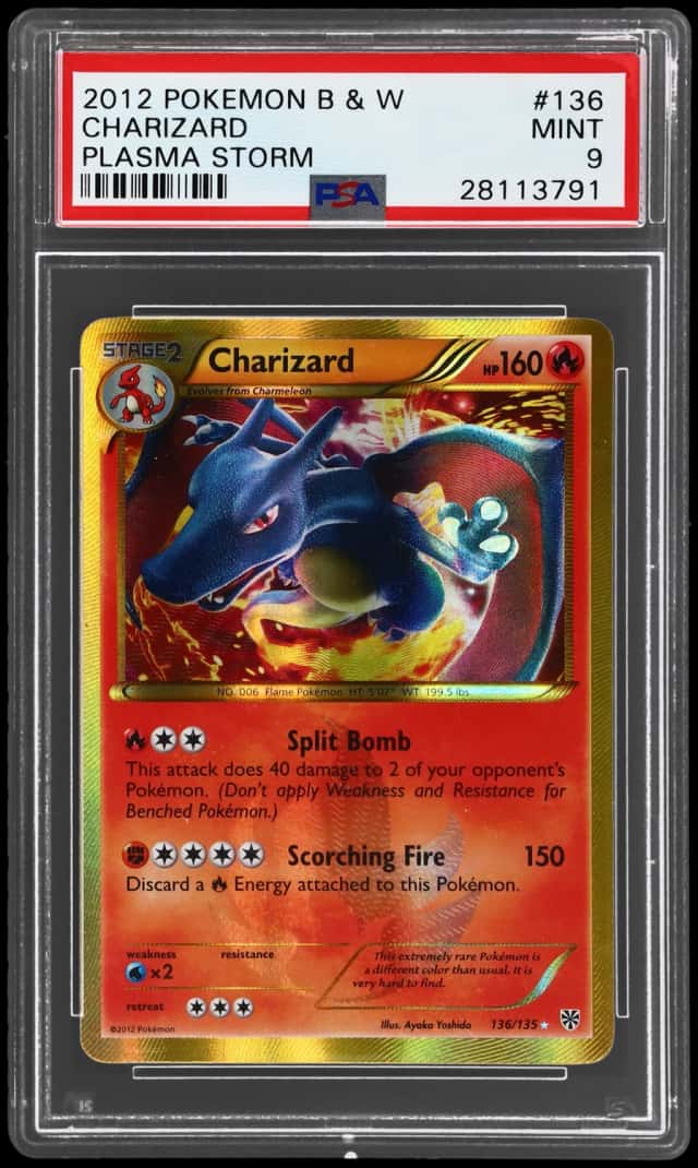 2012 Pokemon Black and White Plasma Storm Charizard #136