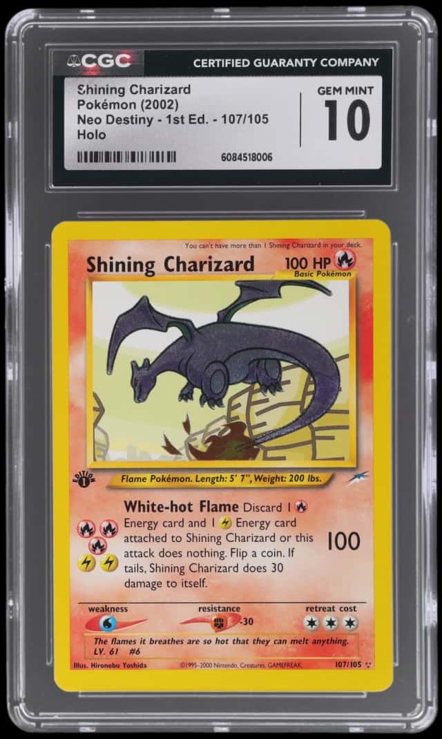 2002 Pokemon Neo Destiny 1st Edition Shining Charizard #107