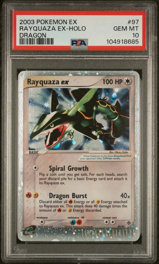 2003 Pokemon Ex Dragon Holo Rayquaza Ex #97