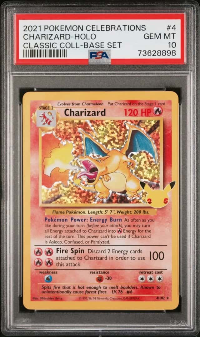 Pokemon Charizard Holo Celebrations Classic Coll. 4 PSA 10 Gem Mint