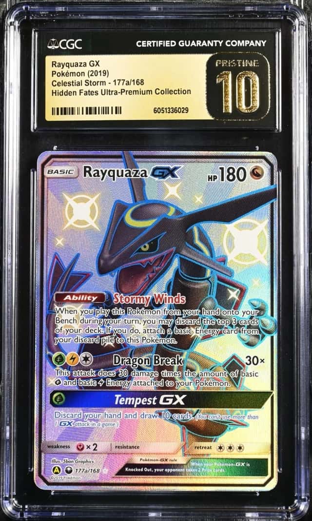 Pokemon Rayquaza Gx 177A Hidden Fates Ultra-Premium Coll. CGC 10 Pristine