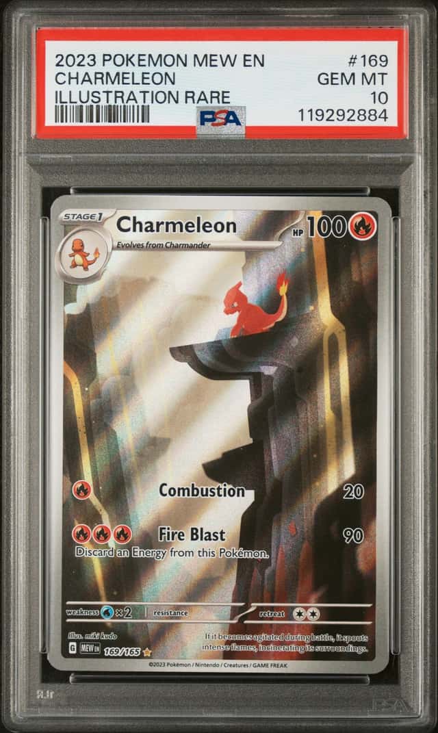 CHARMELEON 2023 POKEMON 151 169/165 ILLUSTRATION RARE PSA 10 Q3963-5