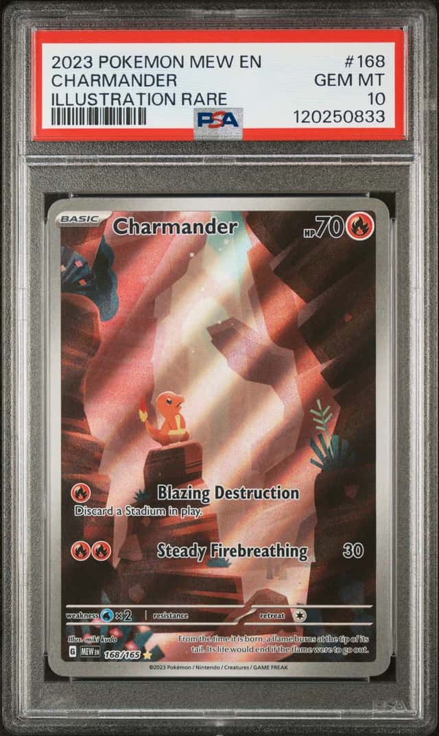 2023 Pokemon Scarlet And Violet 151 Charmander #168 PSA 10 Illustration Rare