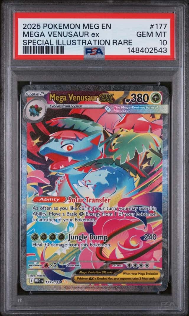 Pokemon Mega Venusaur EX Mega Evolution 177/132 Special Illustration Rare PSA 10