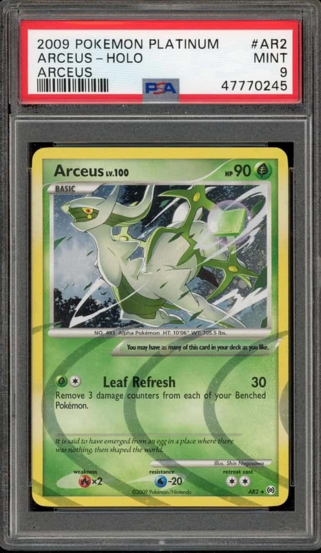 Pokemon Arceus Holo Platinum Arceus AR2 PSA 9 Mint