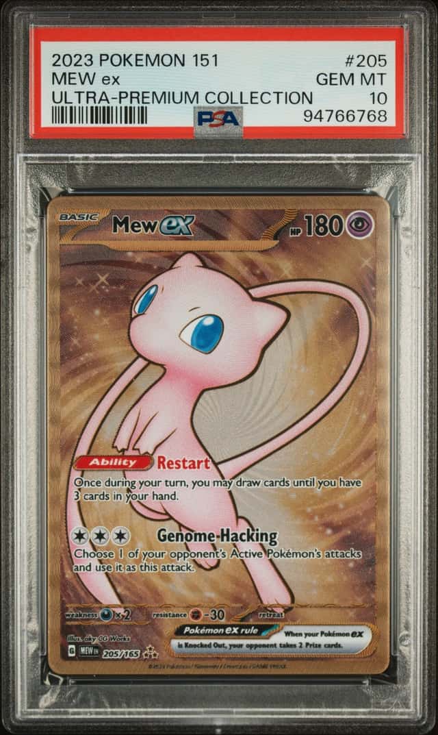 Pokémon TCG Mew Ex 205/165 151 Ultra Premium Collection Metal Card PSA 10