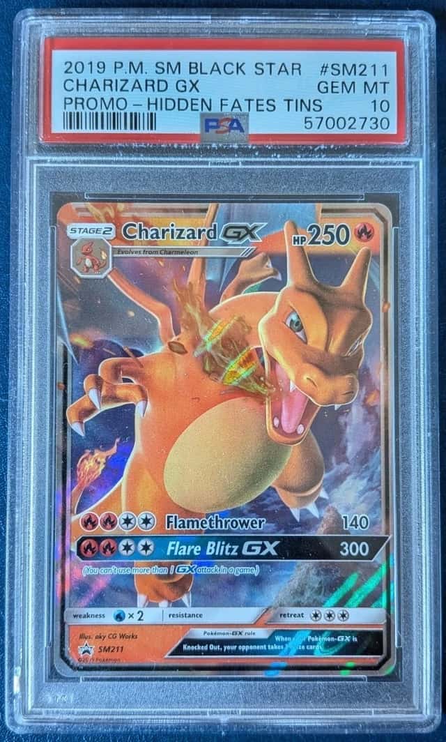 Pokémon TCG Charizard GC SM211 Hidden Fates Tins Black Star Promo Card PSA 10
