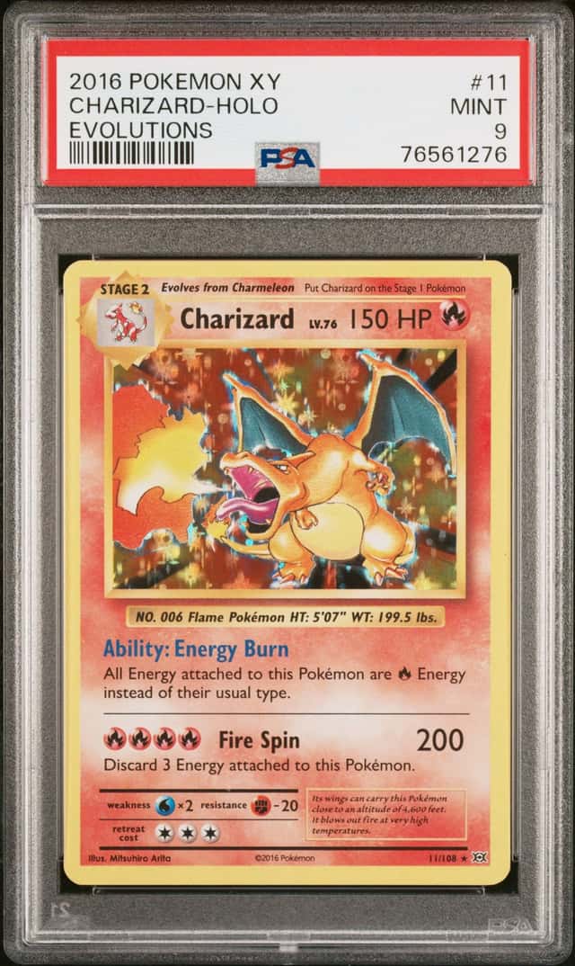 PSA 9 MINT Charizard Evolutions 11/108 Holo 2016 XY Pokemon Card BEAUTIFUL RARE!