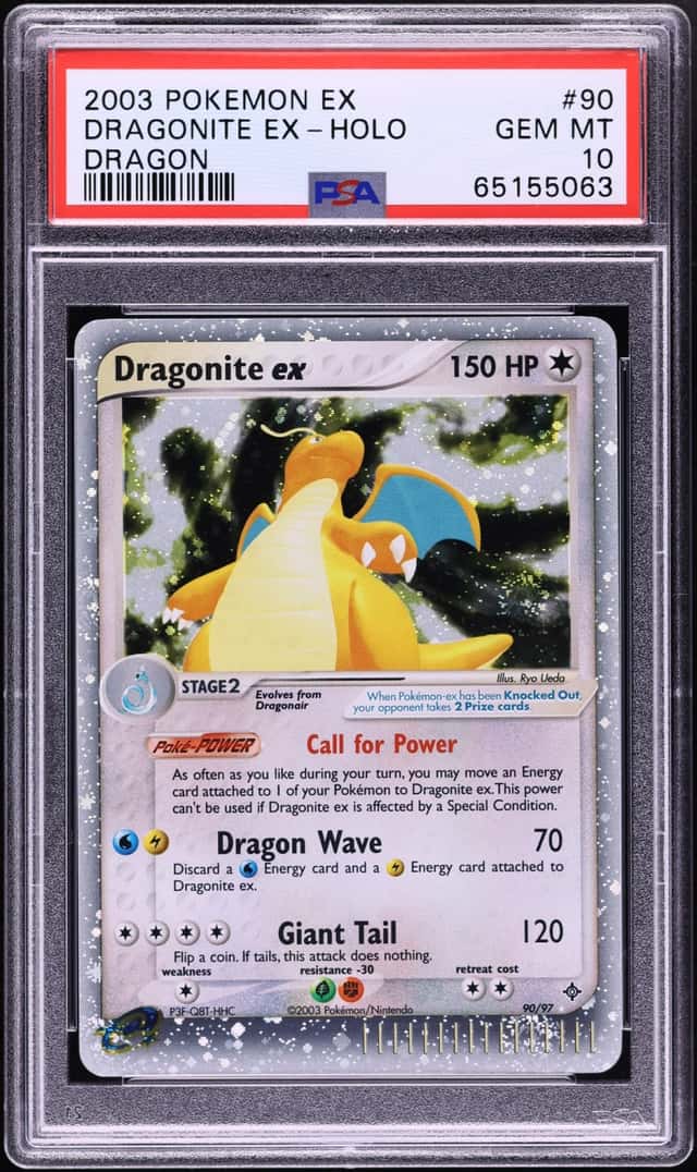 2003 Pokemon EX Dragon Holo Dragonite Ex #90 PSA 10 GEM MINT