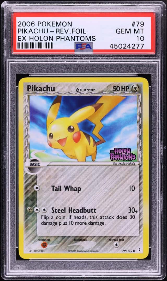 2006 Pokemon EX Holon Phantoms Reverse Holo Pikachu #79 PSA 10 GEM MINT
