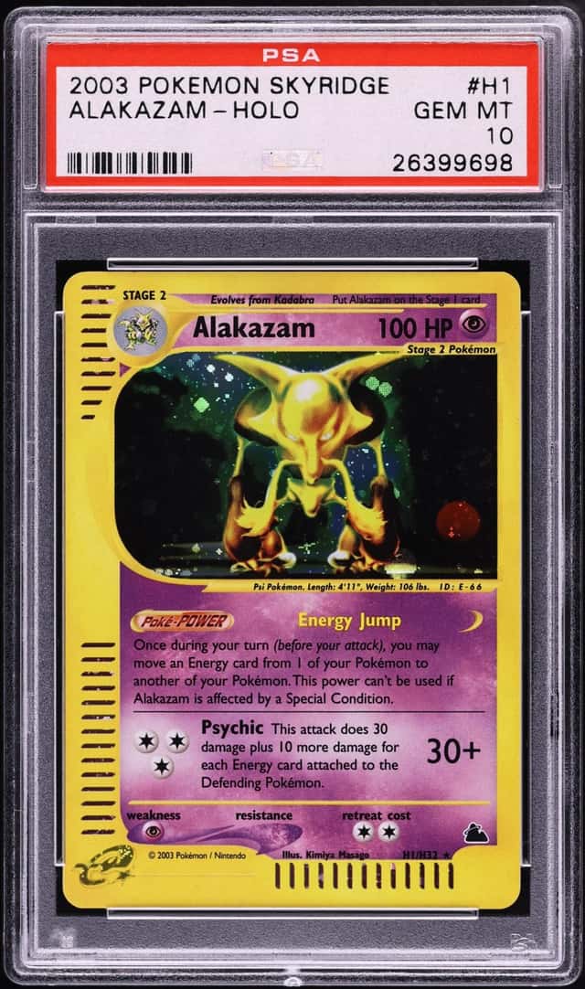 2003 Pokemon Skyridge Holo Alakazam #H1 PSA 10 GEM MINT