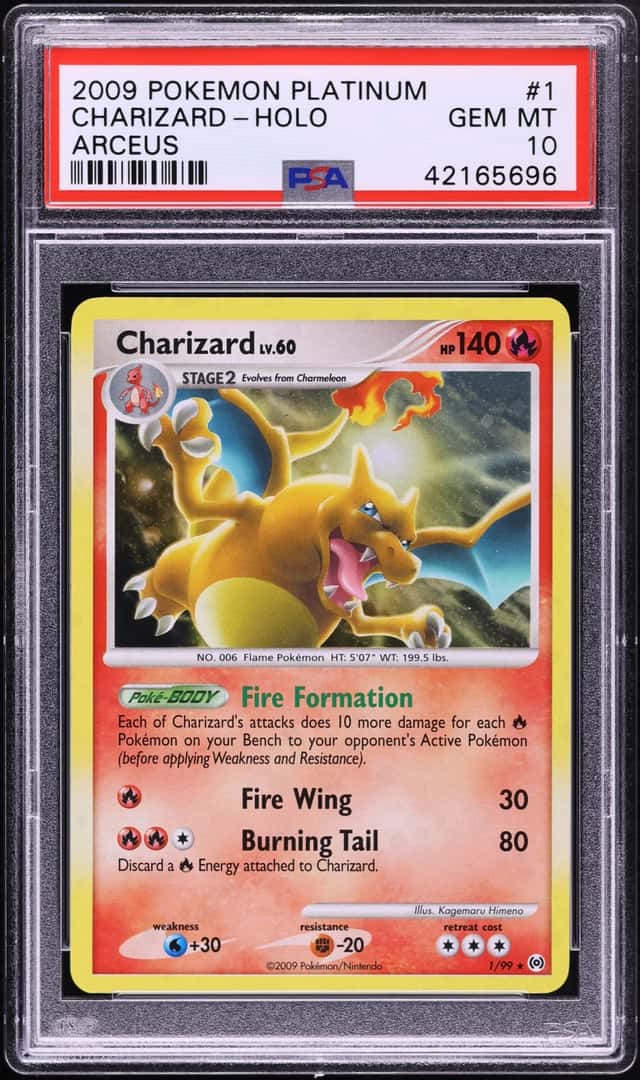 2009 Pokemon Platinum Arceus Holo Charizard #1 PSA 10 GEM MINT