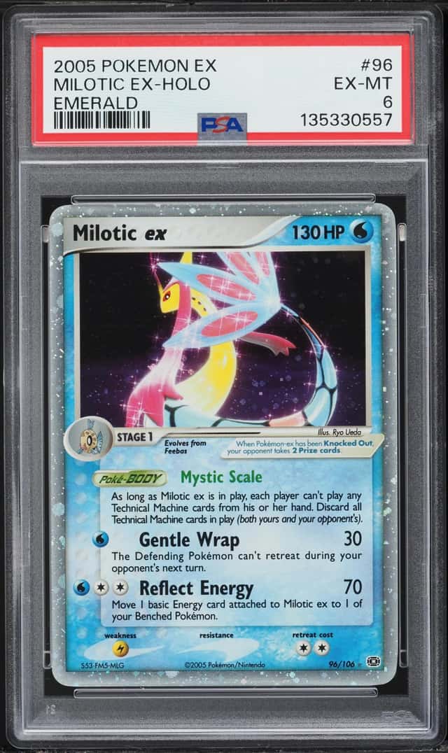 2005 Pokemon EX Emerald Holo Milotic EX #96 PSA 6 EXMT