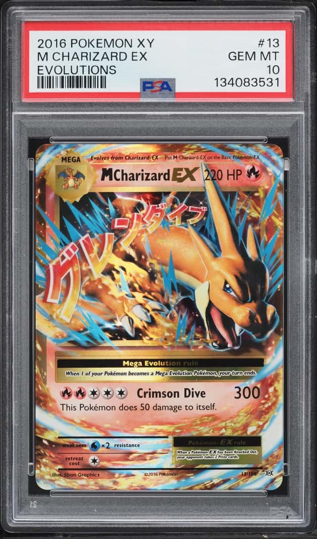 2016 Pokemon XY Evolutions Holo M Charizard EX #13 PSA 10 GEM MINT