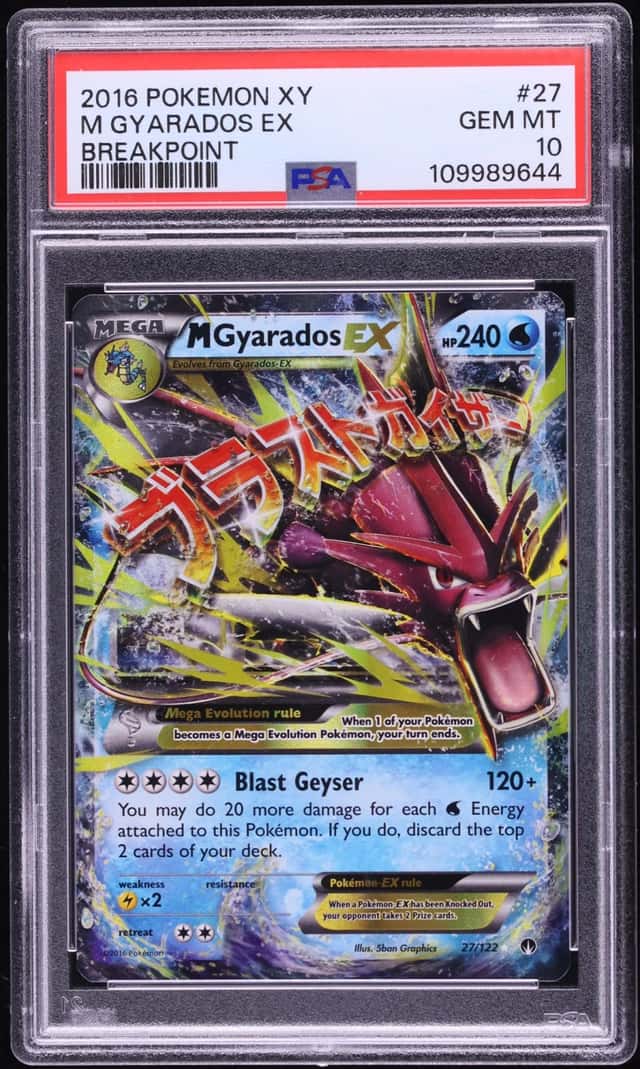 2016 Pokemon XY BREAKpoint Holo M Gyarados EX #27 PSA 10 GEM MINT