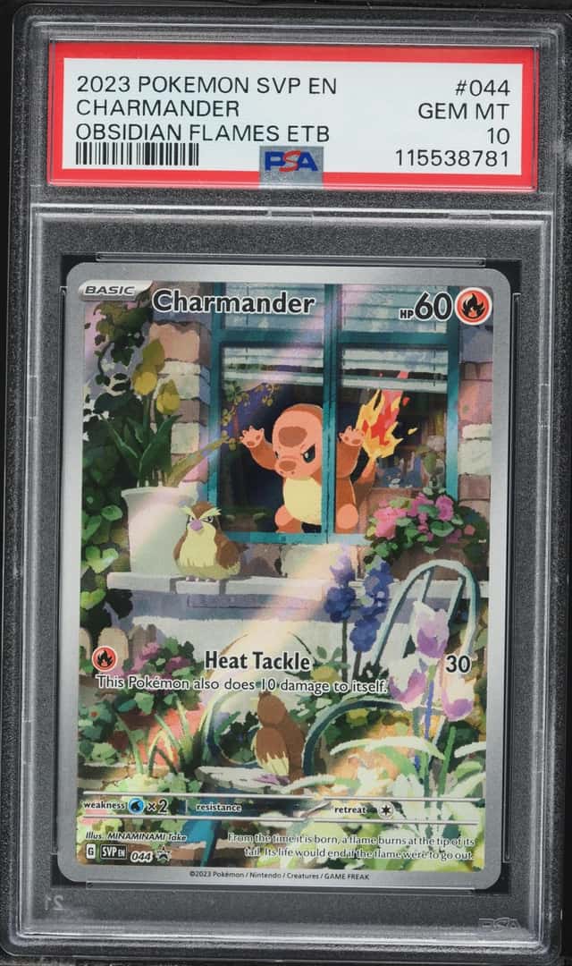 2023 Pokemon Scarlet & Violet Promo Obsidian Flames ETB Full Art Charmander #44 PSA 10 GEM MINT