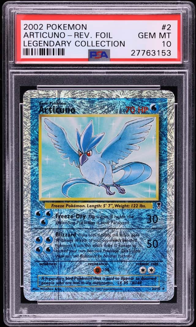 2002 Pokemon Legendary Collection Reverse Holo Articuno #2 PSA 10 GEM MINT