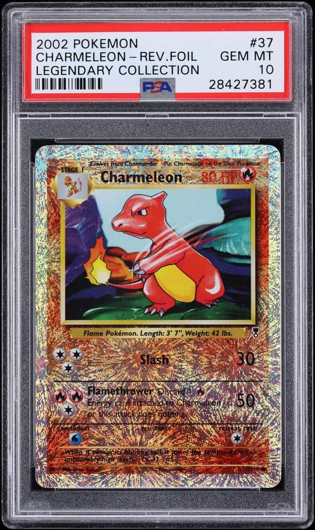 2002 Pokemon Legendary Collection Reverse Holo Charmeleon #37 PSA 10 GEM MINT